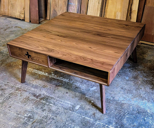 Large Coffee Table Plus with drawers - 40" Coffee Table available in walnut and ash
